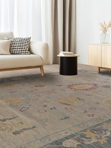 Vegetable Dye Oushak Turkish Large Rug 10x14