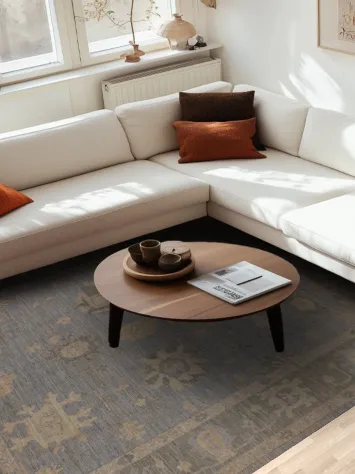 Blues Handmade Oushak Turkish Area Rug 8x10