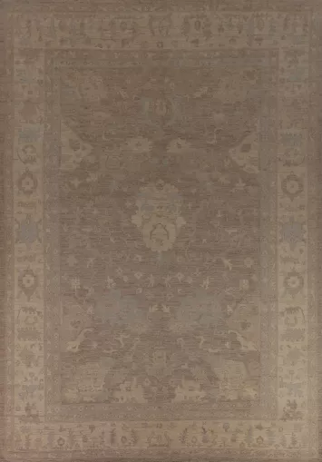 Vegetable Dye Oushak Turkish Large Rug 10x14