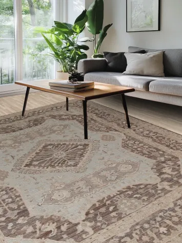 Vegetable Dye Oushak Turkish Area Rug 8x10