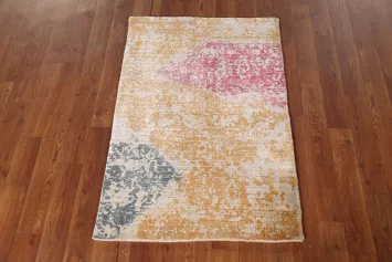 Contemporary Abstract Oriental Accent Rug 2x3