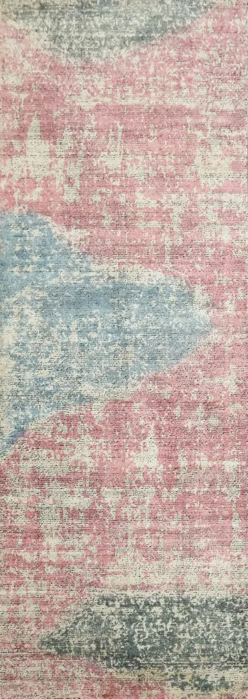 Contemporary Abstract Oriental Runner Rug 3x8