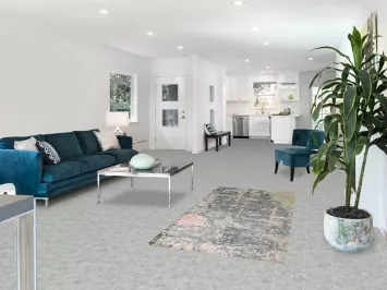 Contemporary Abstract Oriental Rug 3x6