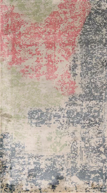 Colorful Abstract Contemporary Rug 3x6