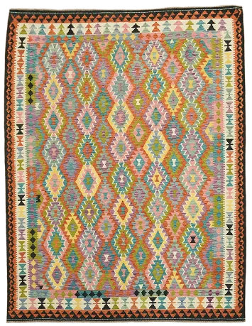 Reversible Wool Kilim Oriental Area Rug 9x11