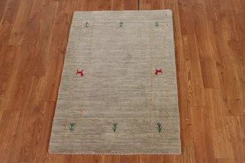 Tribal Wool Gabbeh Indian Foyer Rug 2x3