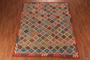 Reversible Wool Kilim Oriental Area Rug 8x10