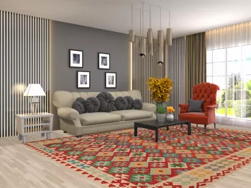 Flat Weave Geometric Kilim Oriental Area Rug 8x11