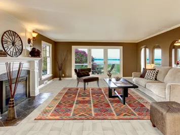 Colorful Geometric Kilim Oriental Area Rug 8x12