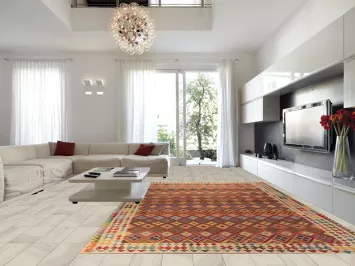 Trellis Geometric Kilim Oriental Large Rug 10x16