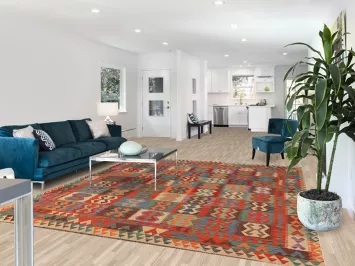 Reversible Wool Kilim Oriental Area Rug 8x10