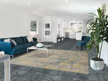 All-Over Abstract Modern Square Rug 8x8