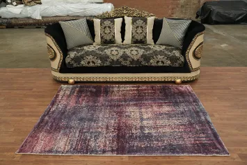 Colorful Abstract Contemporary Rug 5x7