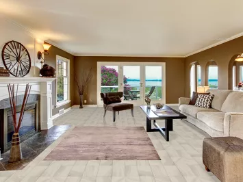 Earth Tone Wool Abstract Modern Area Rug 5x8