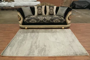 Earth Tone Wool Abstract Modern Area Rug 5x8