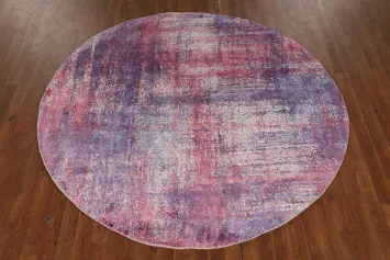 Contemporary Abstract Round Area Rug 7x7