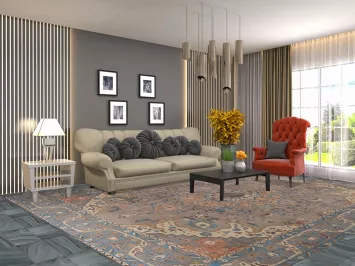 Overdyed Gray Wool Tabriz Persian Area Rug 10x13