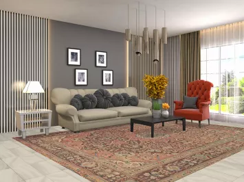 Vintage Wool Tabriz Persian Area Rug 8x11