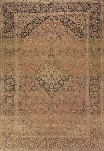 Traditional Floral Mashad Persian Area Rug 8x12