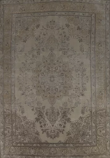 Vintage Wool Tabriz Persian Area Rug 10x13