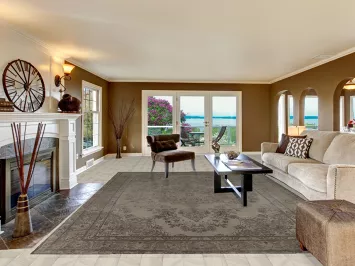 Vintage Wool Tabriz Persian Area Rug 10x13