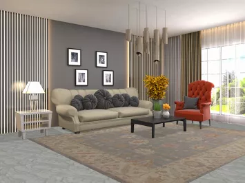 Vegetable Dye Oushak Turkish Area Rug 8x10