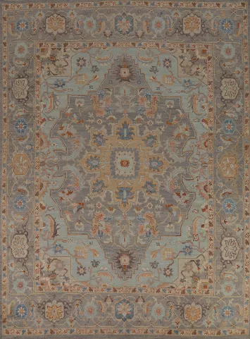 Vegetable Dye Oushak Turkish Area Rug 8x10
