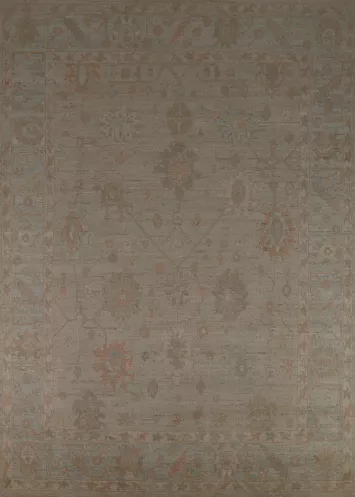 Vegetable Dye Oushak Turkish Area Rug 8x10