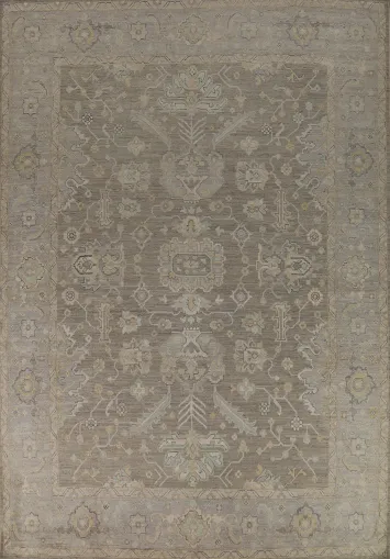 Vegetable Dye Oushak Turkish Area Rug 9x12