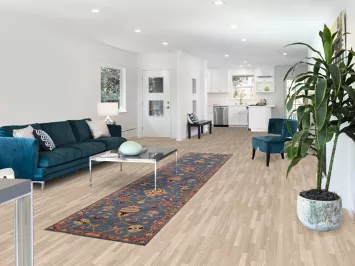 Blue Floral Ziegler Vegetable Dye Runner Rug 3x12