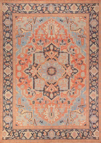 Vegetable Dye Heriz Serapi Oriental Area Rug 9x12