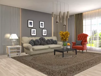 Traditional Mashad Persian Area Rug 8x11