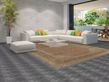 Vintage Floral Mashad Persian Area Rug 10x13