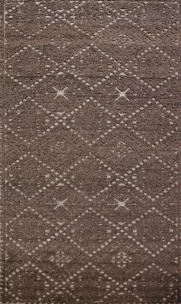 Brown Wool Geometric Moroccan Oriental Area Rug 5x8