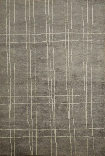 Brown Handmade Moroccan Oriental Area Rug 5x8