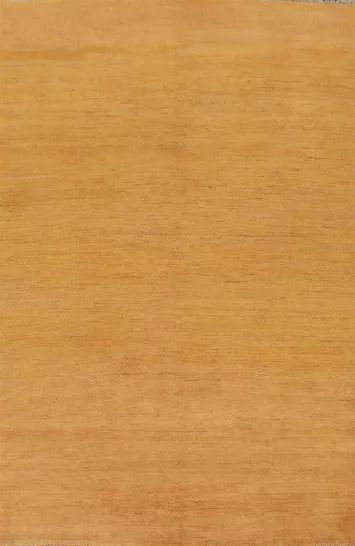 Yellow Wool Modern Gabbeh Oriental Area Rug 7x10