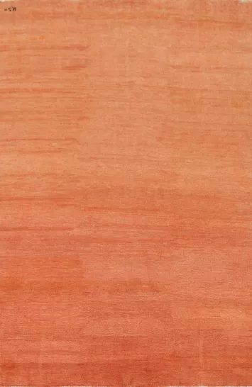 Orange Pink Wool Modern Gabbeh Oriental Area Rug 7x10