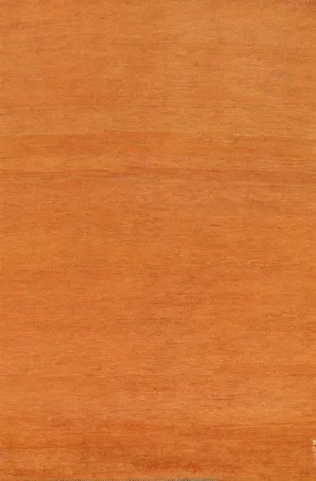 Modern Orange Gabbeh Oriental Area Rug 5x8