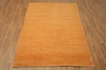 Modern Orange Gabbeh Oriental Area Rug 5x8