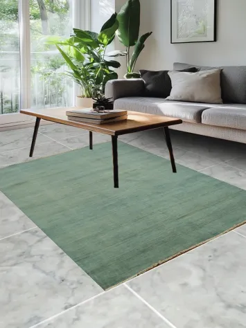 Aqua Blue & Green Modern Gabbeh Oriental Rug 5x7