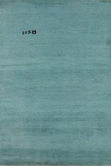 Modern Wool Aqua Gabbeh Oriental Rug 3x5
