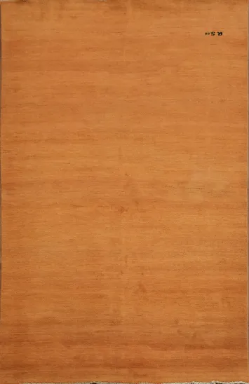 Orange Wool Gabbeh Modern Area Rug 6x10