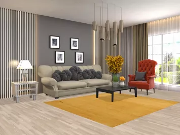 Handmade Wool Gabbeh Modern Rug 6x7