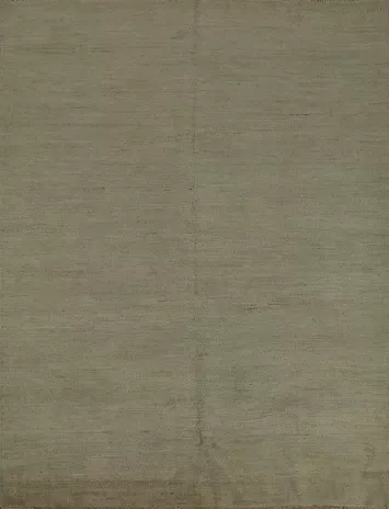 Green Wool Solid Gabbeh Modern Rug 5x6