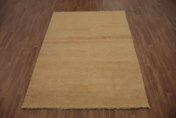 Sophisticated Minimalist Peach Beige Rug for Modern Living Spaces 6x8