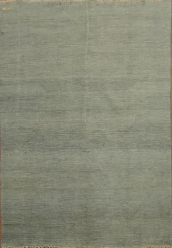 Modern Green Wool Gabbeh Oriental Area Rug 5x8