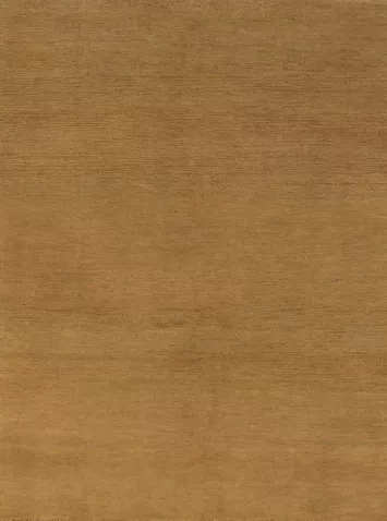 Solid Yellow Gold Modern Gabbeh Oriental Rug 5x6