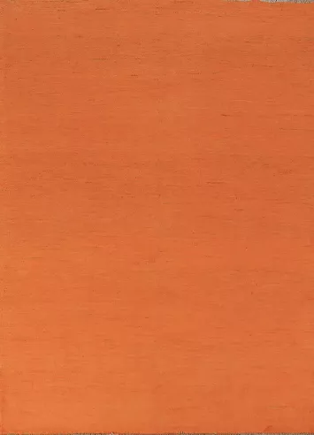 Orange Wool Handmade Gabbeh Modern Rug 5x7