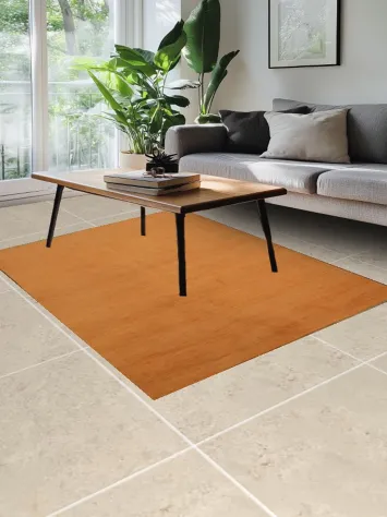 Orange Wool Handmade Gabbeh Modern Rug 5x7