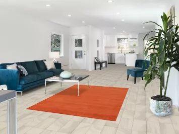 Orange Modern Wool Gabbeh Oriental Rug 5x7